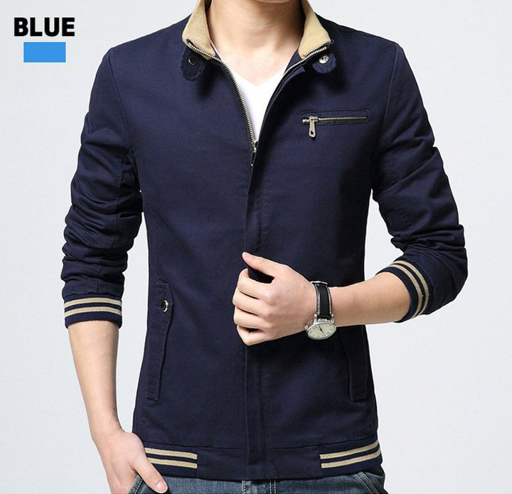 Brand New Spring Autumn Men Casual Jacket Coat Men's Fashion Washed Pure Cotton Brand-Clothing Jackets Male Coats - Muhaab