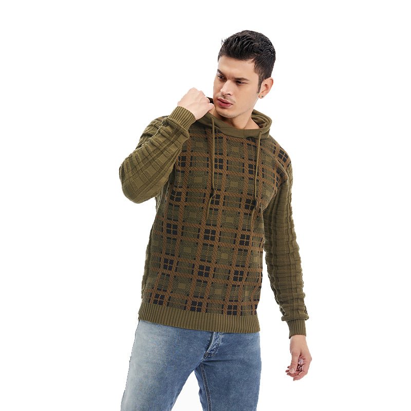 Breathable Outdoor Sports Pullover Plaid US Size Men Hoodies - Muhaab