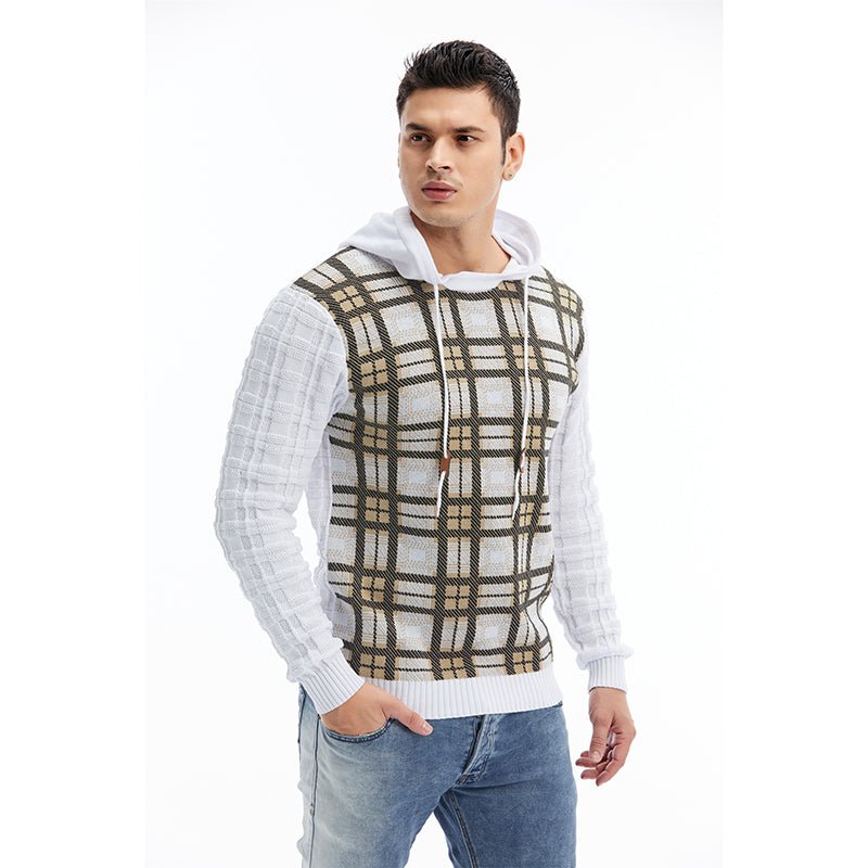 Breathable Outdoor Sports Pullover Plaid US Size Men Hoodies - Muhaab