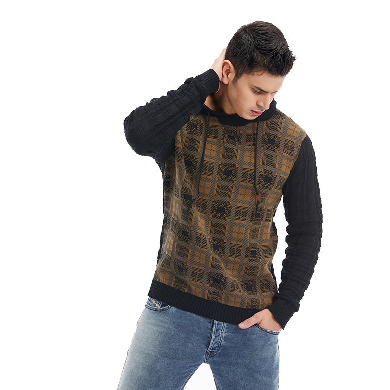 Breathable Outdoor Sports Pullover Plaid US Size Men Hoodies - Muhaab