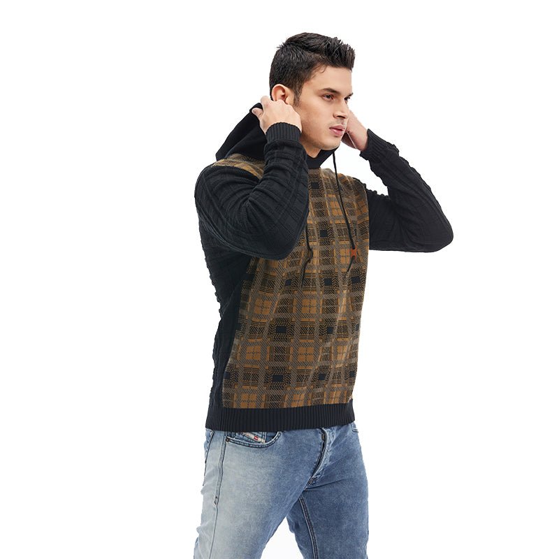 Breathable Outdoor Sports Pullover Plaid US Size Men Hoodies - Muhaab