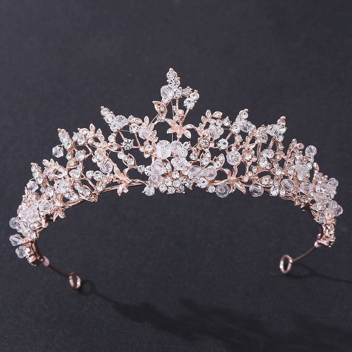 Bridal Jewelry Exquisite Handmade Crystal Crown - Muhaab