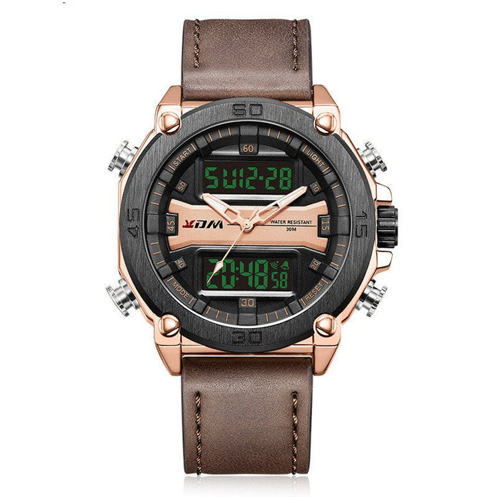 Calendar Alarm Clock Big Dial Belt Sports Waterproof Men's Watch - Muhaab