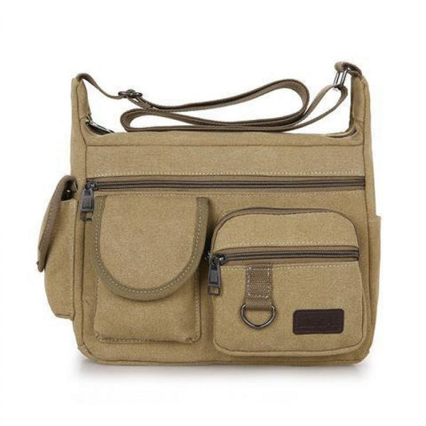 Canvas Bag Men'S Bags Shoulder Messenger Bag Korean Retro Casual Bag Sports Back Bag Men'S Bag - Muhaab