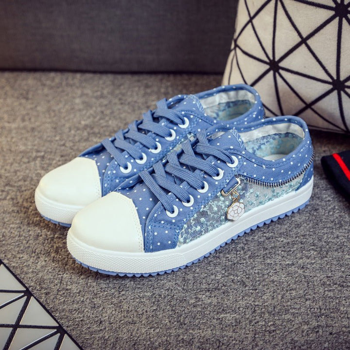 Canvas Shoes Women Korean Style Low-top Casual Shoes Flat Bottom Shoes Women - Muhaab