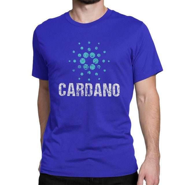 Cardano Ada Logo Cryptos Vintage T Shirts Men Cotton - Muhaab