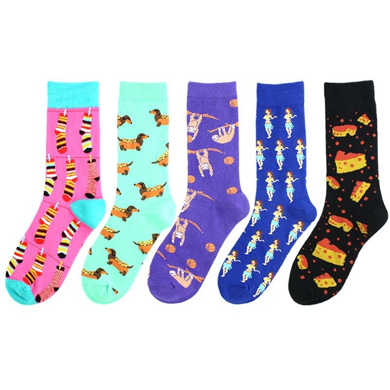 Cartoon Creative Pattern Unisex Socks Cotton Socks Men - Muhaab
