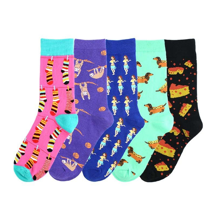 Cartoon Creative Pattern Unisex Socks Cotton Socks Men - Muhaab