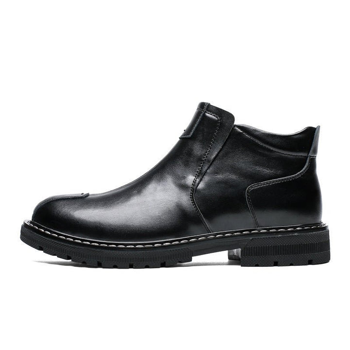 Casual Leather Shoes Martin Boots Men Plus Size - Muhaab