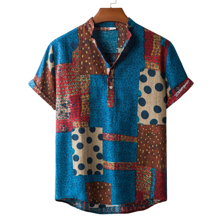 Casual Linen Floral Shirt Men - Muhaab