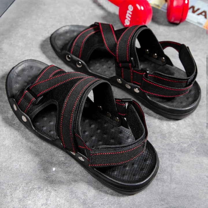 Casual Roman Sandals Men Strap Velcro Shoes - Muhaab