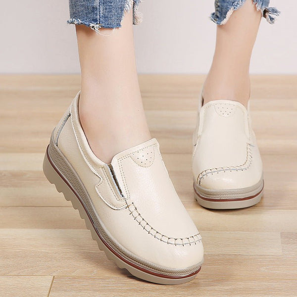 Casual Shoes Women Leather Shoes - Muhaab