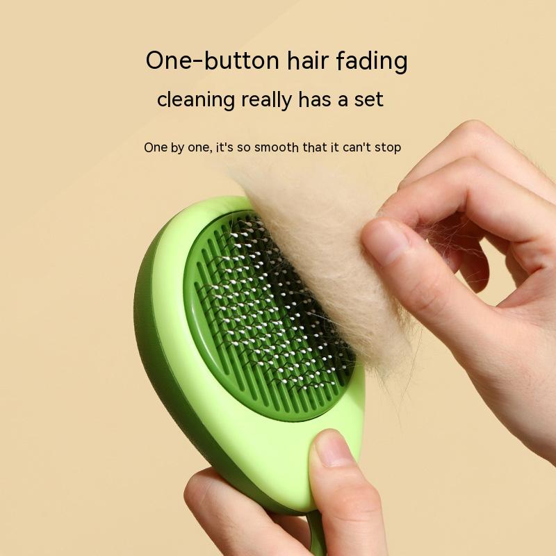 Cat Brush Hair Remover Cleaning Avocado Shaped Dog Grooming Tool Pet Combs Brush Stainless Steel Needle Pet Cleaning - Muhaab