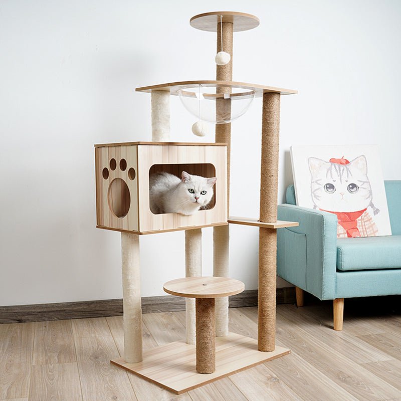 Cat Crawl Nest Scratching Board Tree Supplies Pet Toy Space Capsule - Muhaab