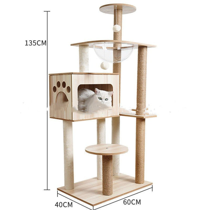 Cat Crawl Nest Scratching Board Tree Supplies Pet Toy Space Capsule - Muhaab