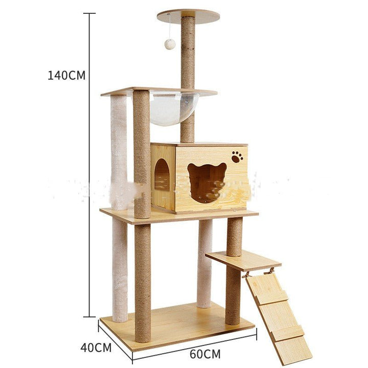 Cat Crawl Nest Scratching Board Tree Supplies Pet Toy Space Capsule - Muhaab