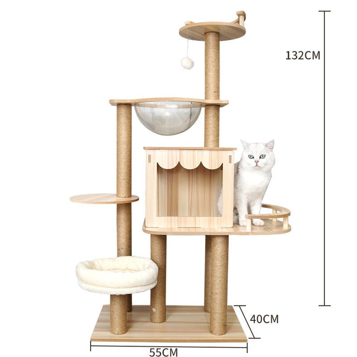 Cat Crawl Nest Scratching Board Tree Supplies Pet Toy Space Capsule - Muhaab