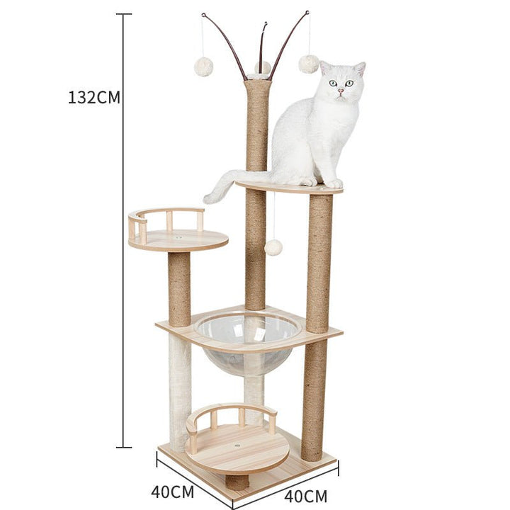 Cat Crawl Nest Scratching Board Tree Supplies Pet Toy Space Capsule - Muhaab