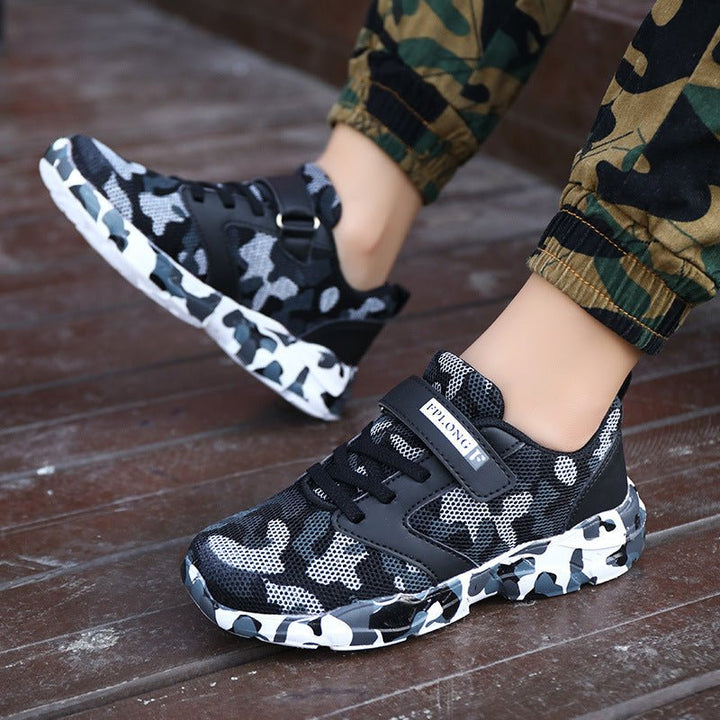 Children's Camo Shoes Light Sports Shoes Soft Bottom - Muhaab