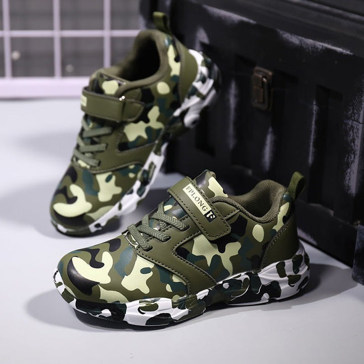 Children's Camo Shoes Light Sports Shoes Soft Bottom - Muhaab