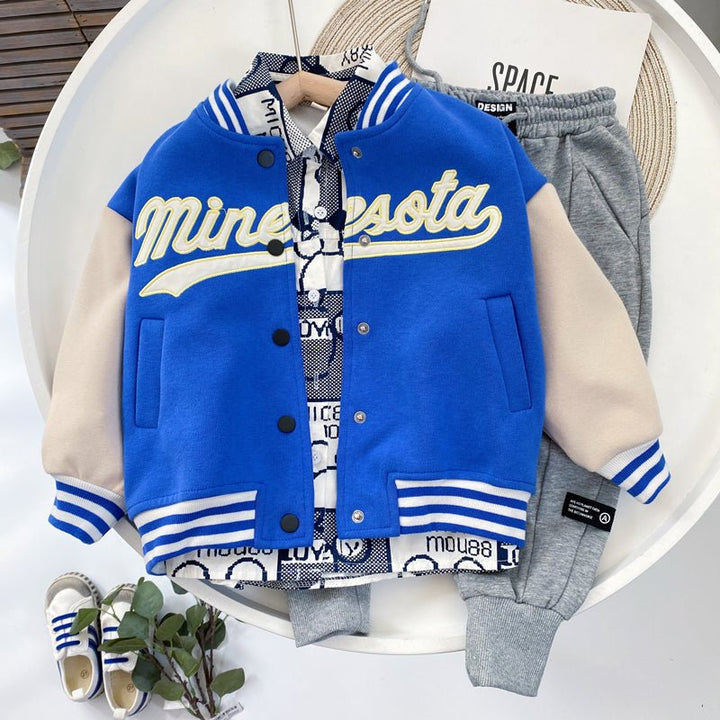 Children's Clothing Boys All-match Korean Baseball Uniform Jacket - Muhaab