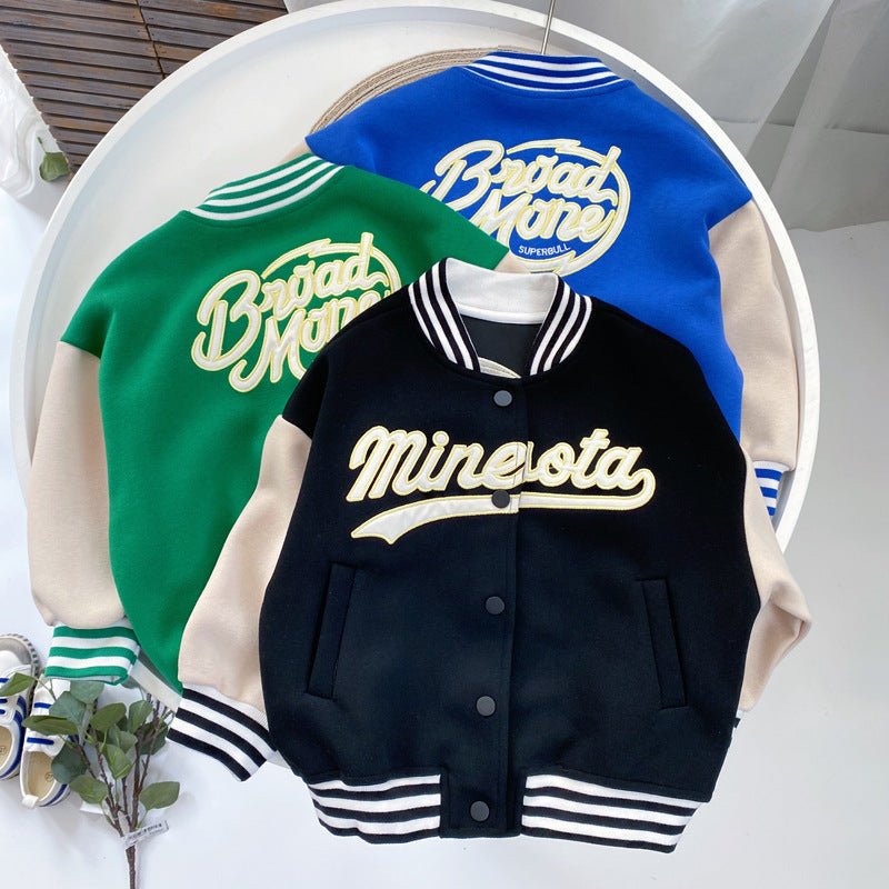 Children's Clothing Boys All-match Korean Baseball Uniform Jacket - Muhaab