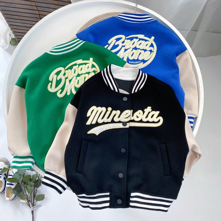 Children's Clothing Boys All-match Korean Baseball Uniform Jacket - Muhaab