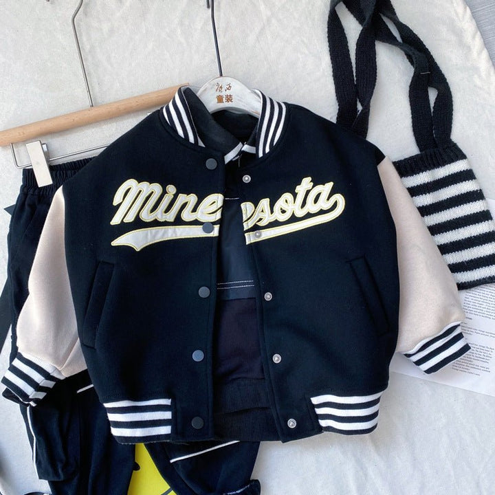 Children's Clothing Boys All-match Korean Baseball Uniform Jacket - Muhaab