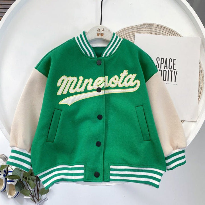 Children's Clothing Boys All-match Korean Baseball Uniform Jacket - Muhaab