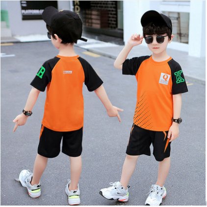 Children's Clothing Boys Summer New Children's Short-Sleeved Suit - Muhaab