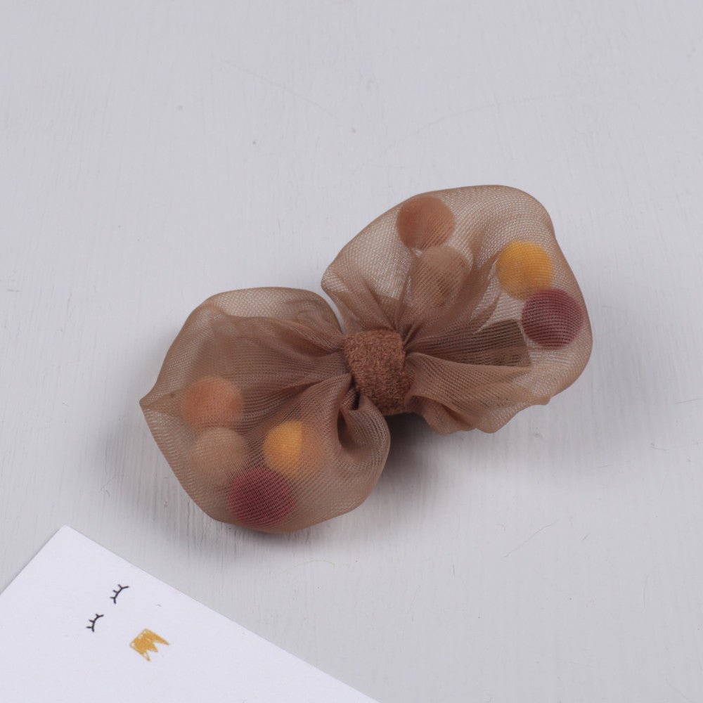 Children's hair accessories net yarn colored hairpins - Muhaab