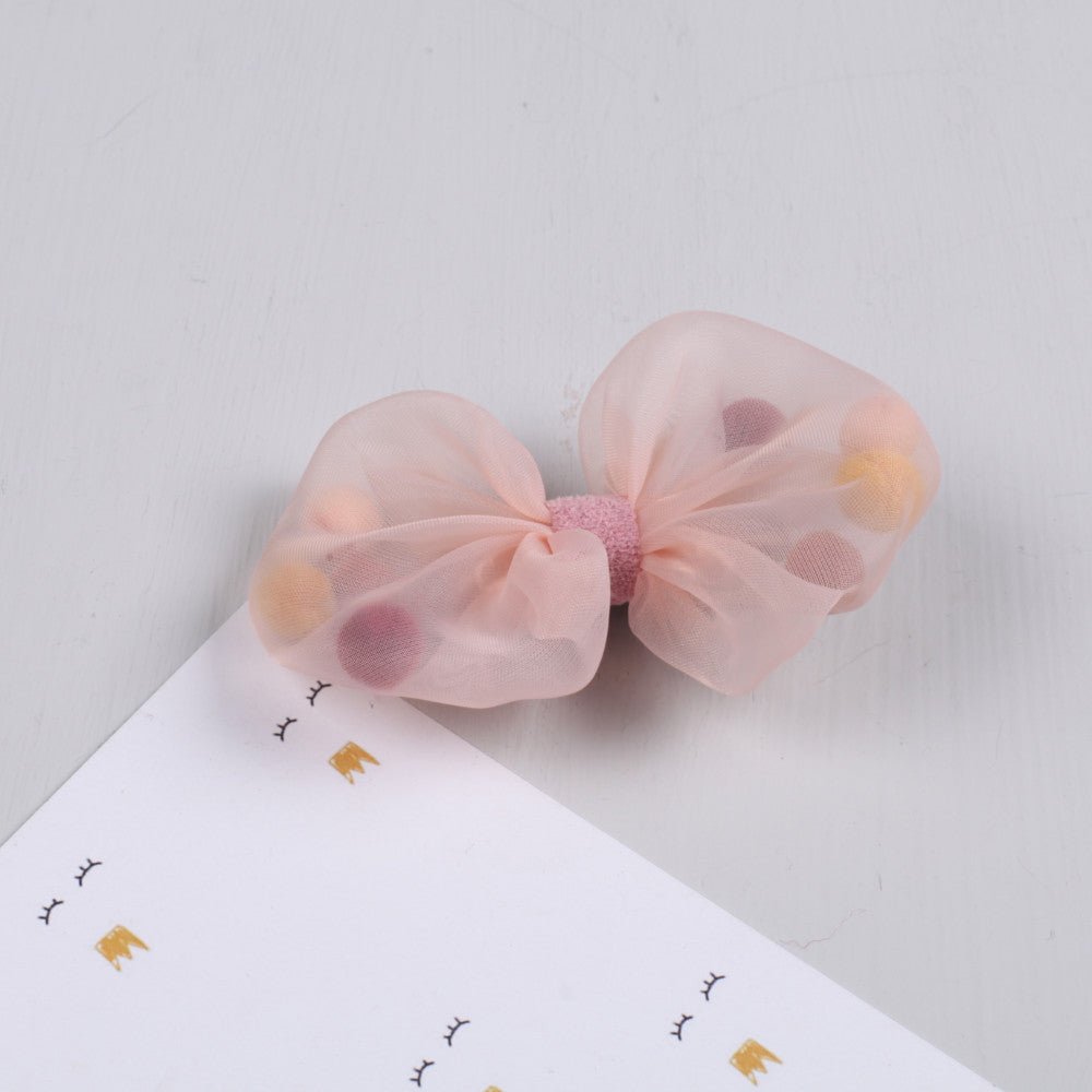 Children's hair accessories net yarn colored hairpins - Muhaab