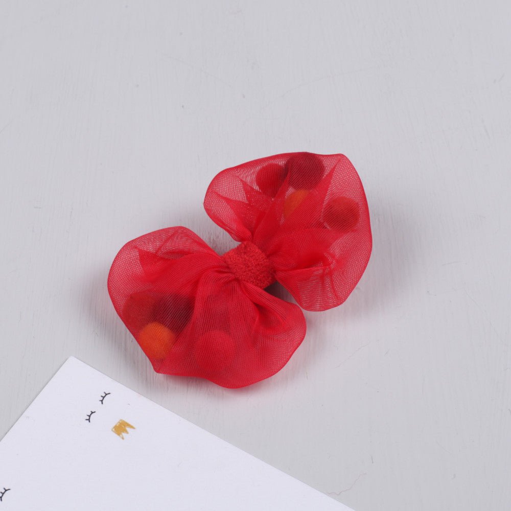 Children's hair accessories net yarn colored hairpins - Muhaab