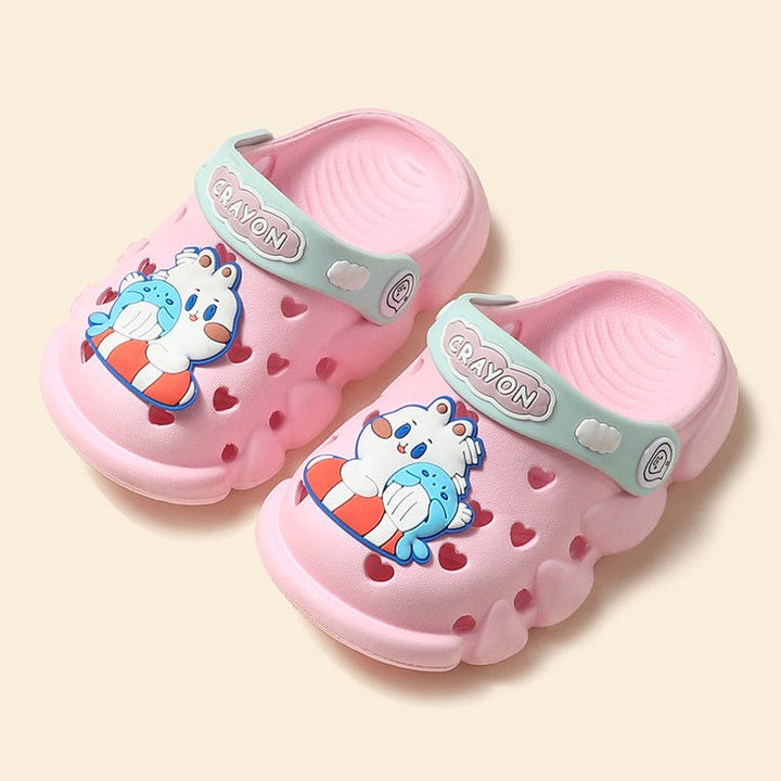 Children's Love Hole Shoes Girls Summer Soft Bottom Non-slip Boy Baby - Muhaab