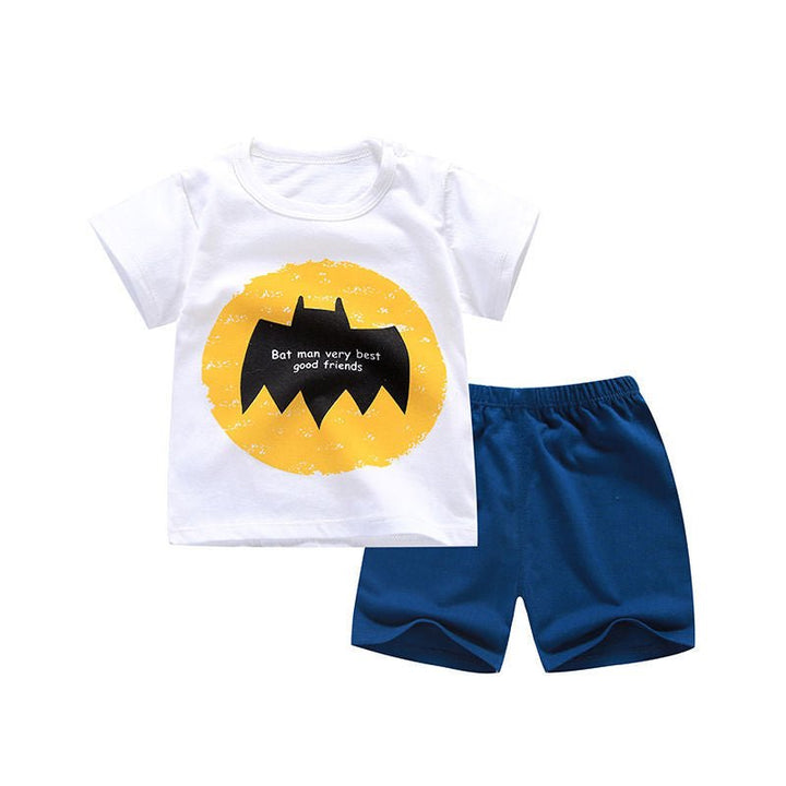 Children's short sleeve suit cotton baby clothes boy shorts - Muhaab