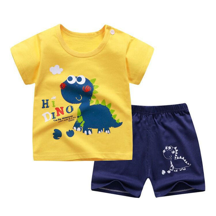 Children's short sleeve suit cotton baby clothes boy shorts - Muhaab