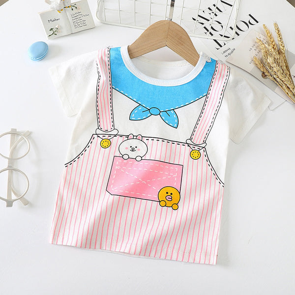 Children's Short-sleeved T-shirt cotton Baby Half-sleeved Bottoming Shirt - Muhaab