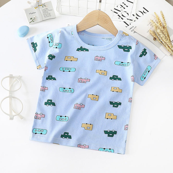 Children's Short-sleeved T-shirt cotton Baby Half-sleeved Bottoming Shirt - Muhaab