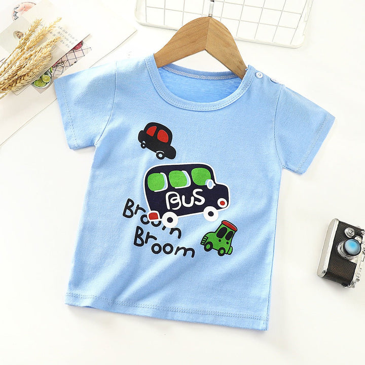 Children's Short-sleeved T-shirt cotton Baby Half-sleeved Bottoming Shirt - Muhaab