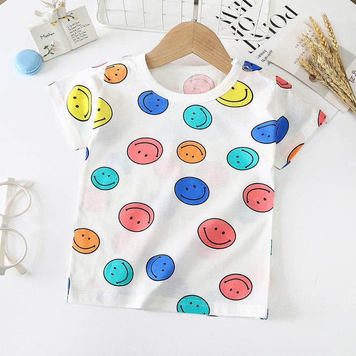 Children's Short-sleeved T-shirt cotton Baby Half-sleeved Bottoming Shirt - Muhaab