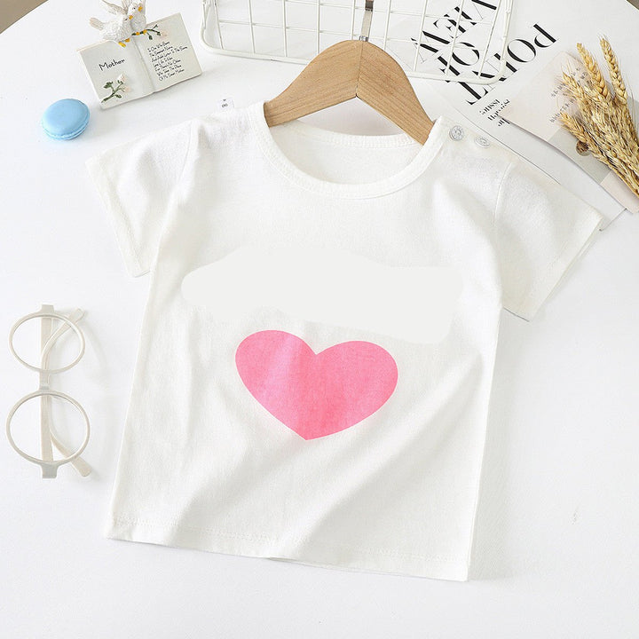 Children's Short-sleeved T-shirt cotton Baby Half-sleeved Bottoming Shirt - Muhaab