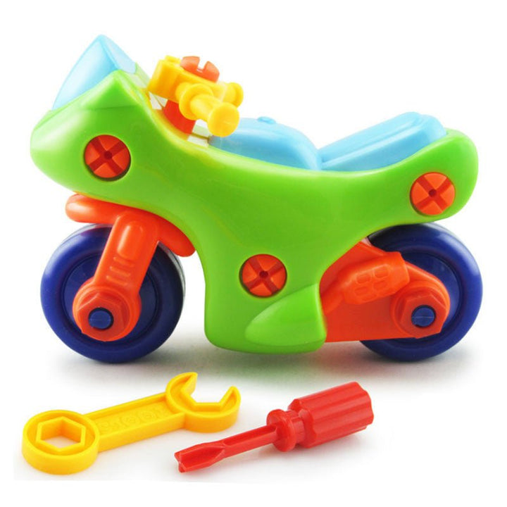 Children's Toys Detachable and Assembled Motorcycle Plastic Building Block Toys - Muhaab