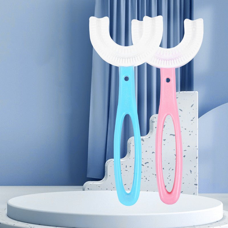 Children's U-shaped Food Grade Soft Rubber Toothbrush - Muhaab