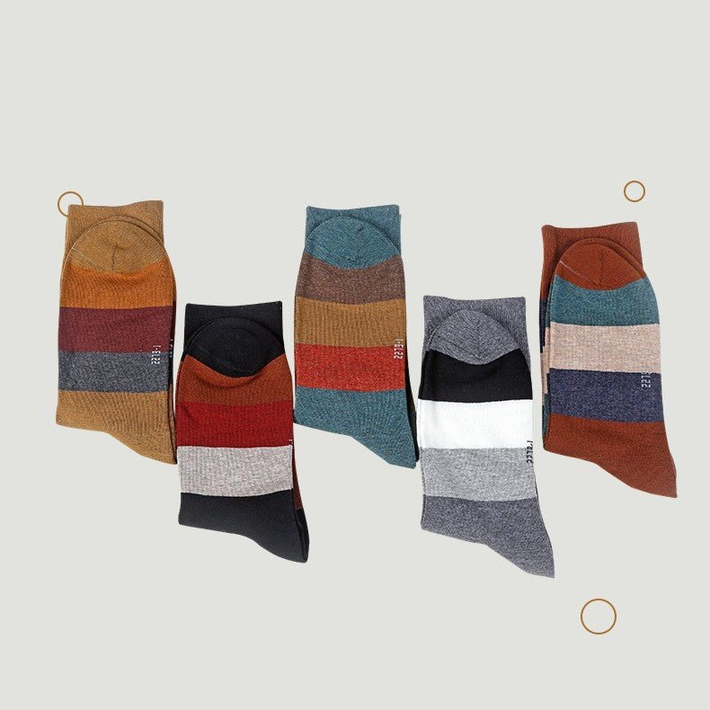 Cotton Colored Fashionable Casual Socks For Men - Muhaab