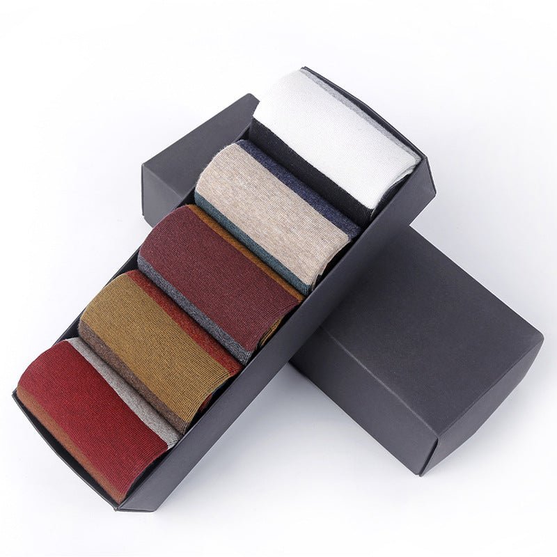 Cotton Colored Fashionable Casual Socks For Men - Muhaab