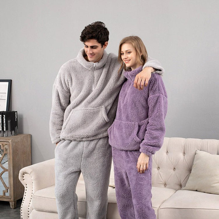 Couples Keep Warm And Wear Home Clothes Simplicity - Muhaab