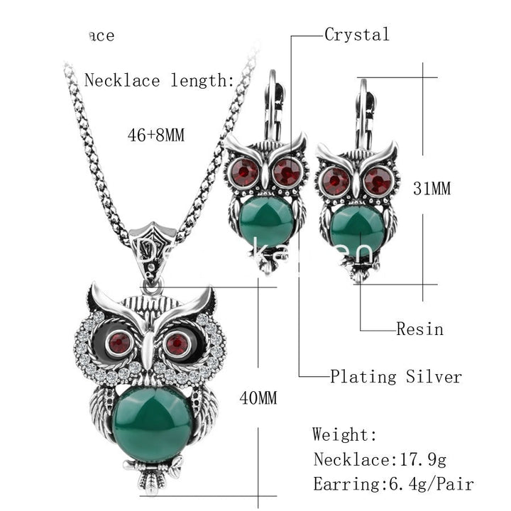 Creative Owl Jewellery Sets Necklaces Earrings Women Necklace - Muhaab