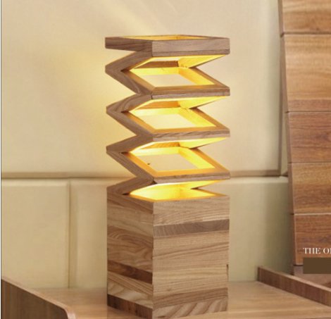 Creative solid wood table lamp - Muhaab