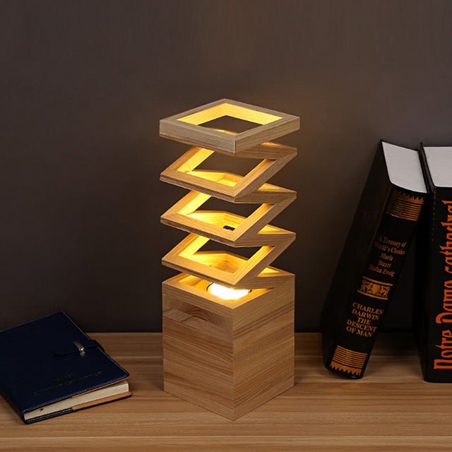 Creative solid wood table lamp - Muhaab