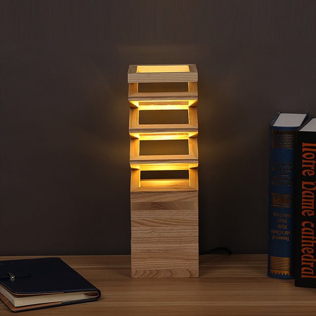 Creative solid wood table lamp - Muhaab